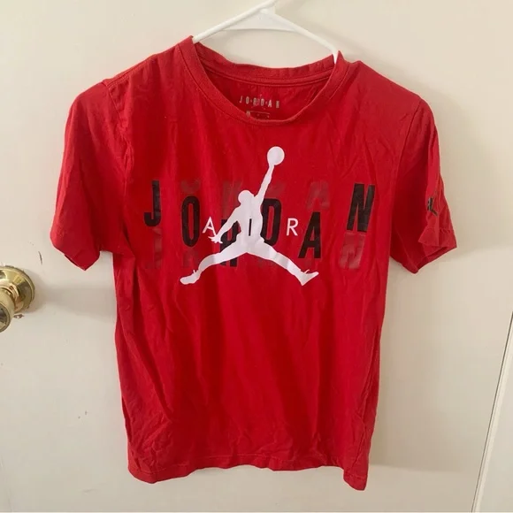 Air Jordan red boys Tee shirt top large 12-13 years - Picture 1 of 7